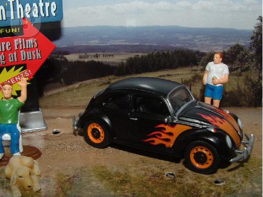 PoulaTo: Volkswagen Σκαραβεο, μαυρο ματ με φλογες τελειο